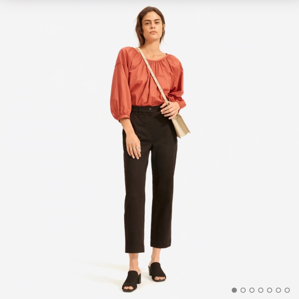 Everlane straight leg crop black pants size 4